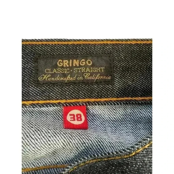 Men’s Agave “The Gringo” Straight Leg made in USA size 38x30 dark denim jeans - Picture 3 of 10